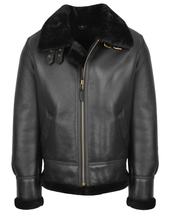 Men's Classic B3 Original Sheepskin Jacket Black
