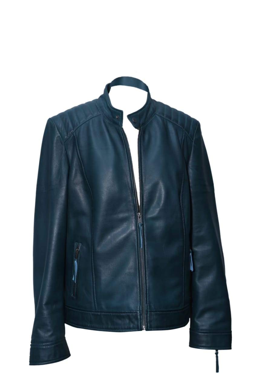 Dark Blue Front three zips, sleeves zips Jacket thumbnail 3