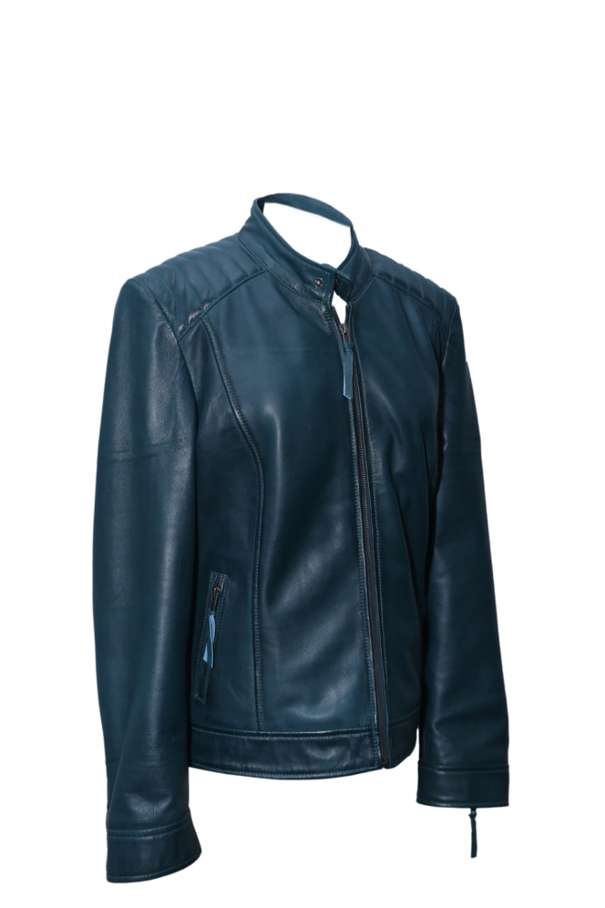 Dark Blue Front three zips, sleeves zips Jacket