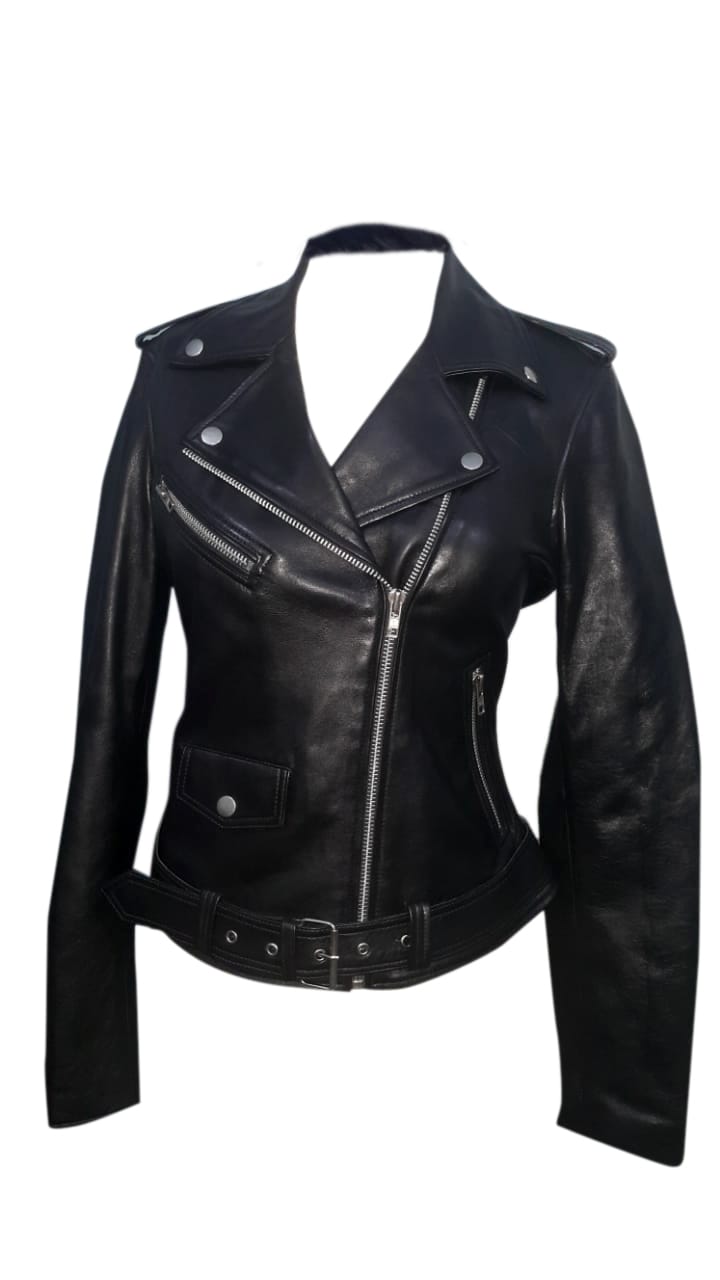 Side zip multi pocket Stylish Women Jacket Black thumbnail 3