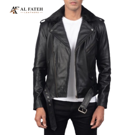 Stylish Men's Jacket with belts -- Al-fateh-leather-garments