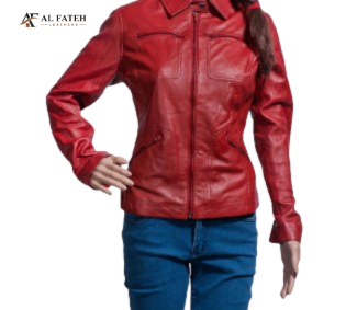 Red 4 Pocket Women's Jacket