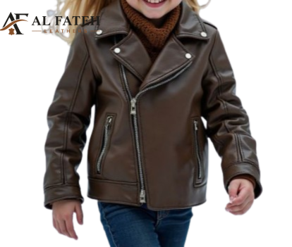 Tan Stylish Girl Kids Jacket