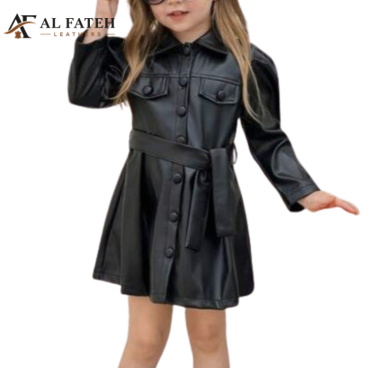 Girl Kids Frock Style Jacket Black