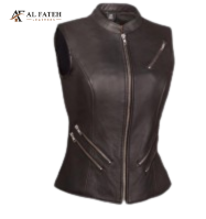 women's side pockets black vest