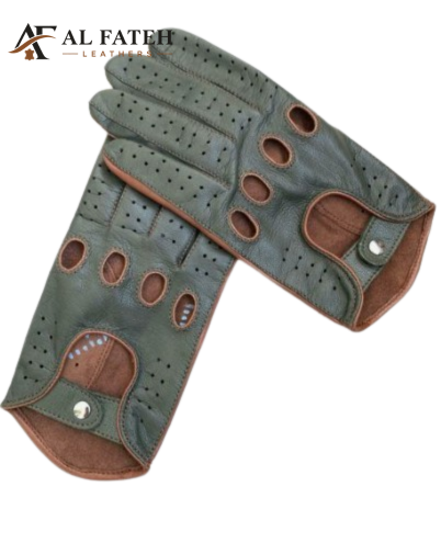 Light green gloves with brown inner