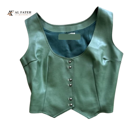 Dark green stylish women vest